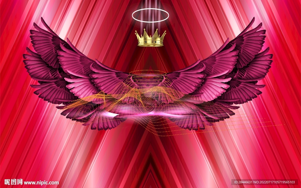 网红翅膀打卡直播背景墙