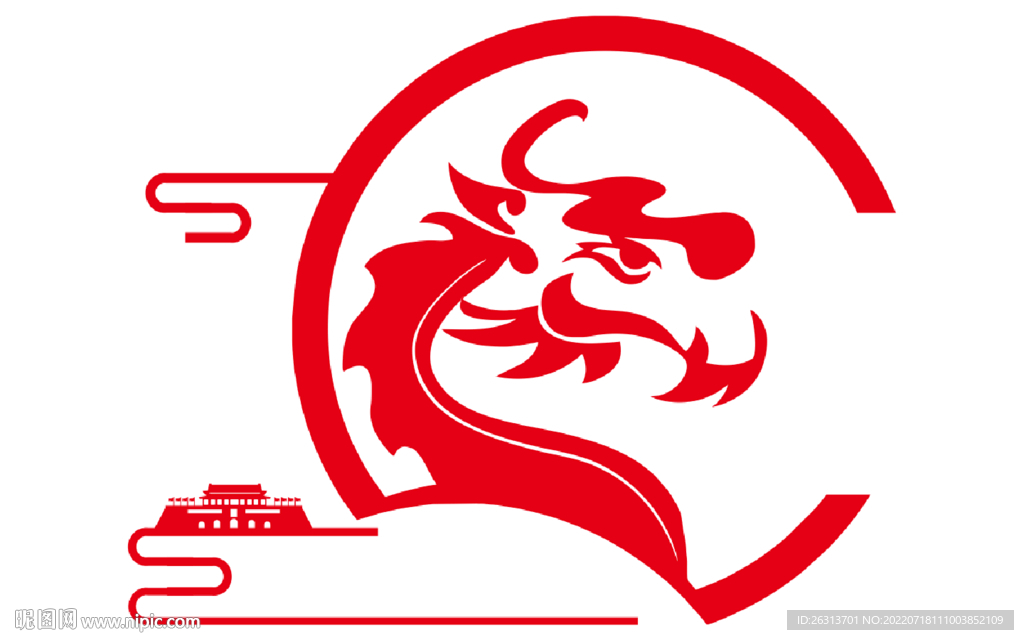 龙型 矢量图 剪影