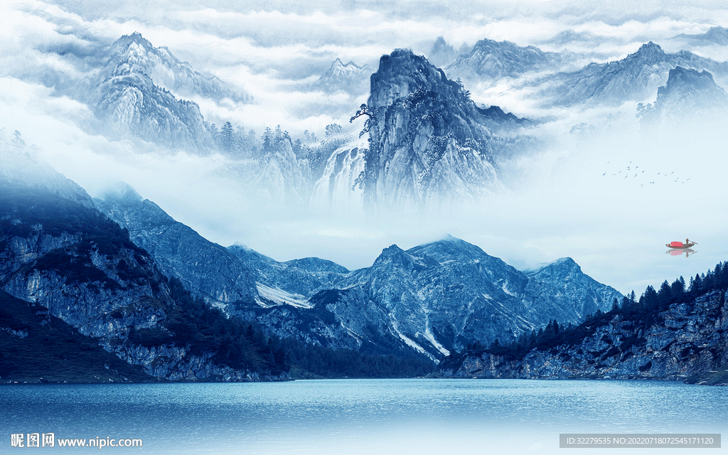 简约客厅新山水画 TIf分层