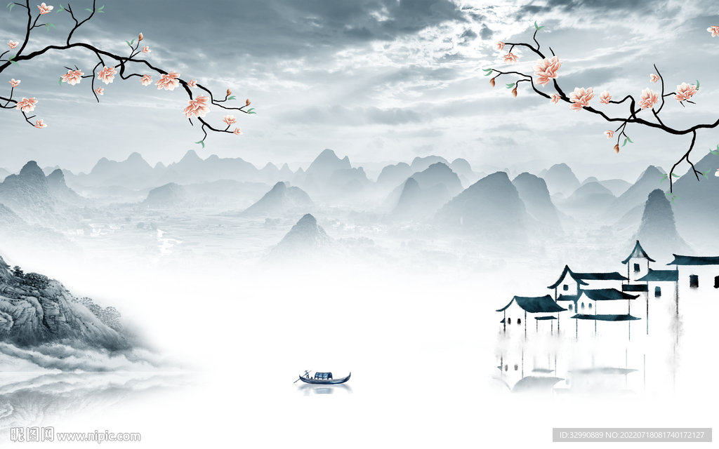 江南简约山水新画 TIf分层