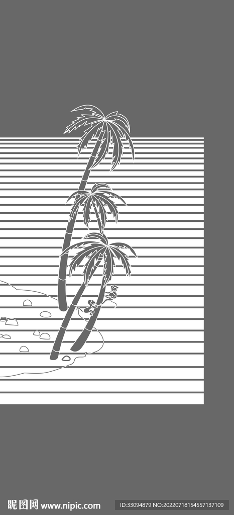 高清分层透明底推拉门打印图