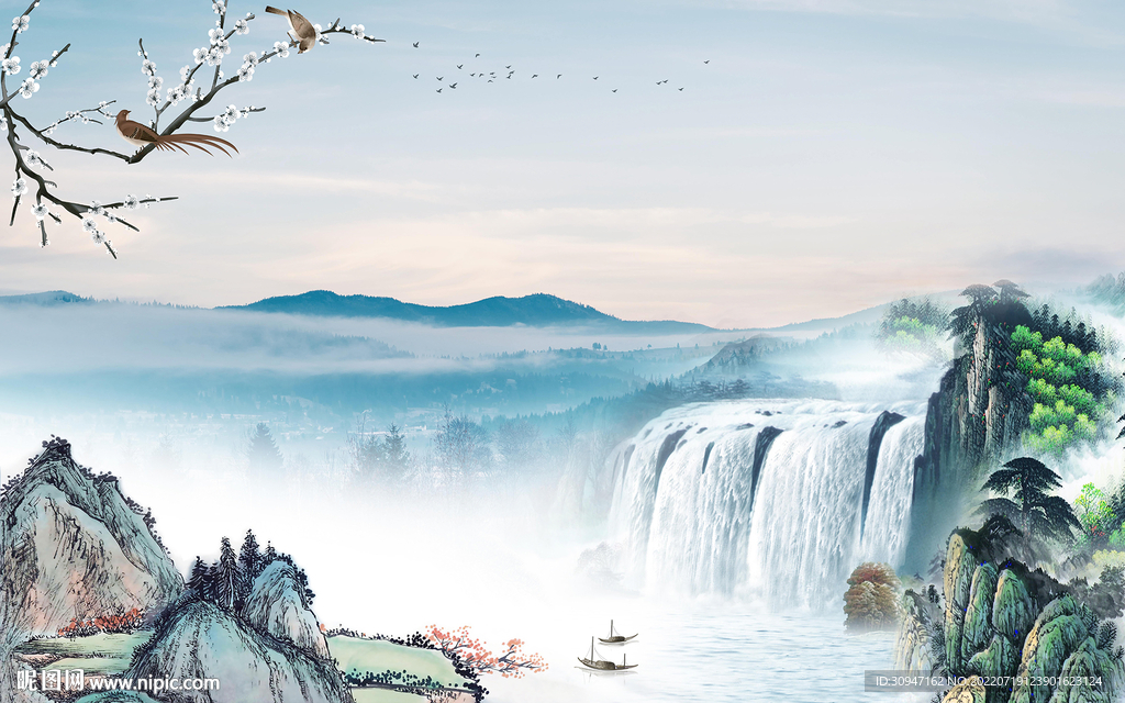 简约客厅新山水画 TIf分层