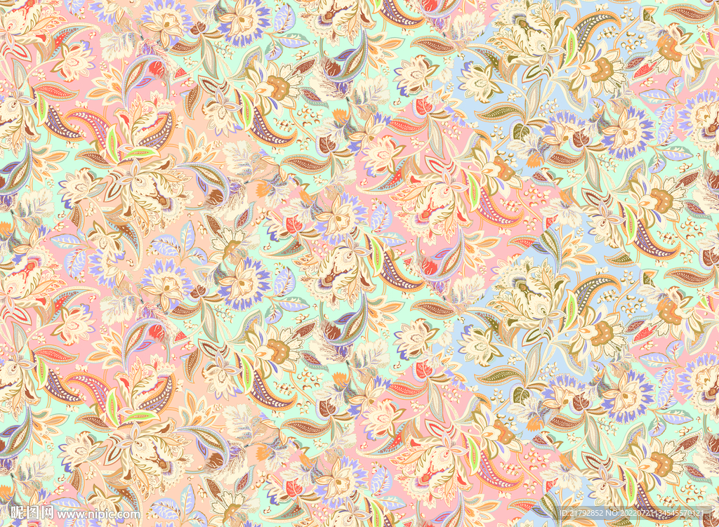 腰果花 大牌 方巾 数码印花 