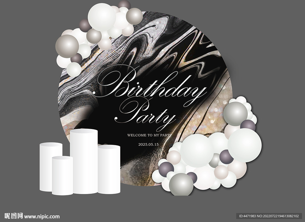 黑金色宝宝宴生日派对