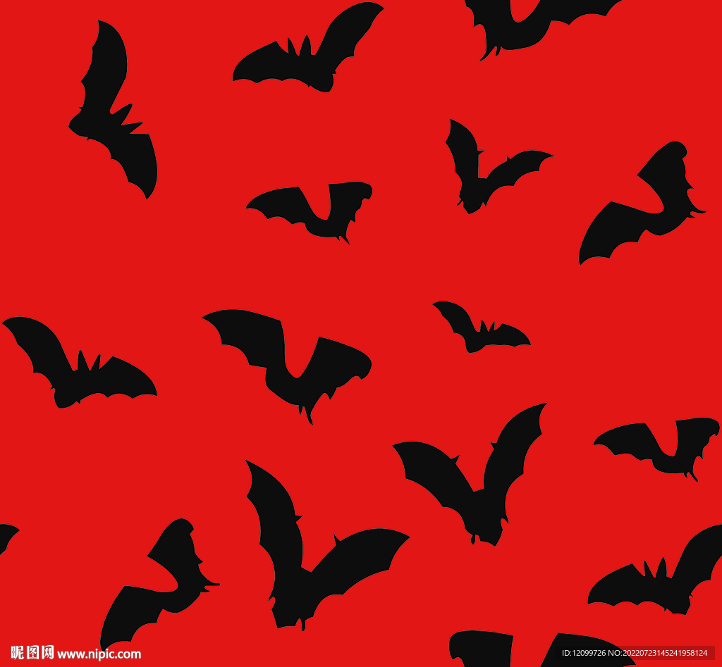 大牌万圣节 蝙蝠印花