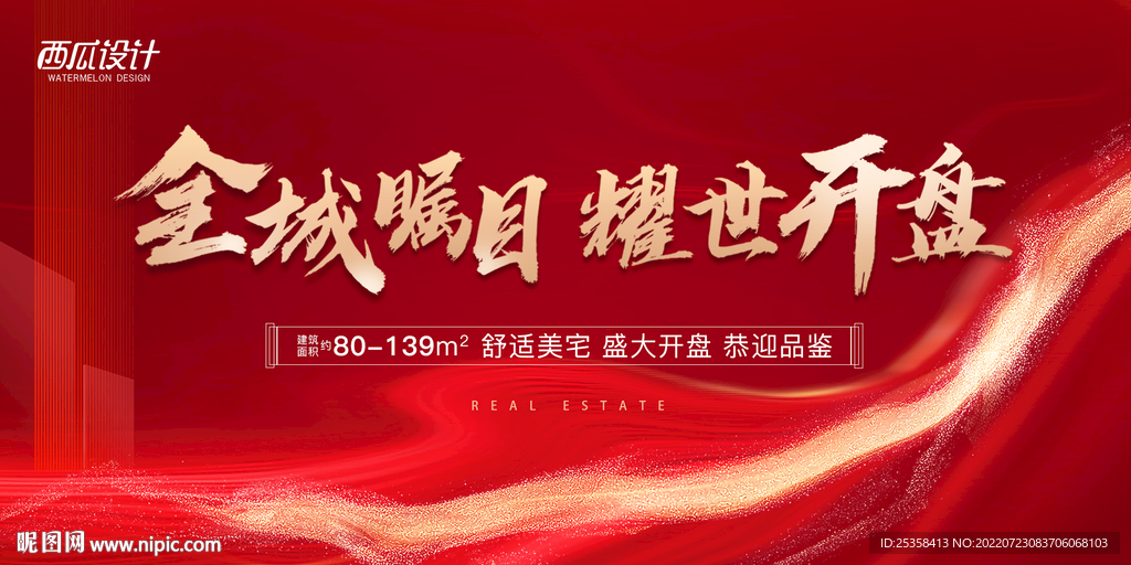 房地产开盘展板图片