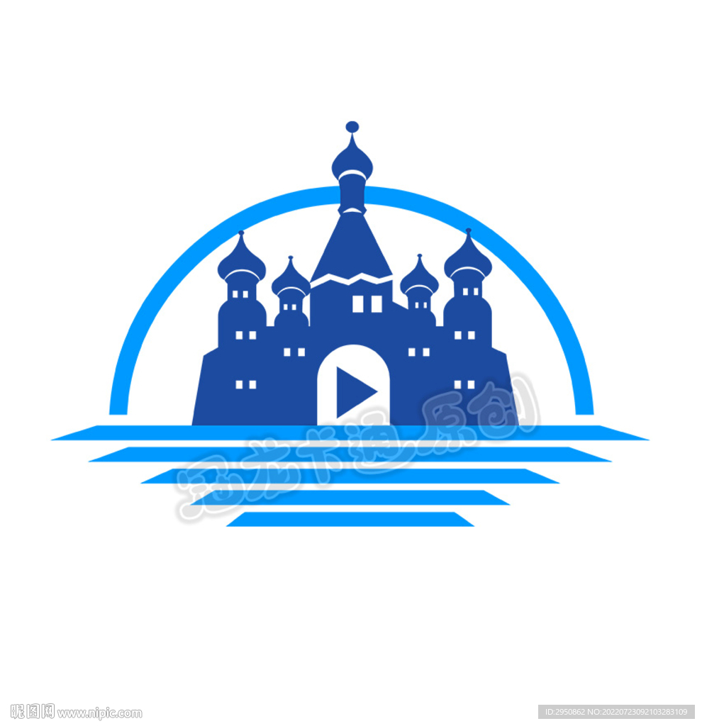 影视城堡矢量剪影