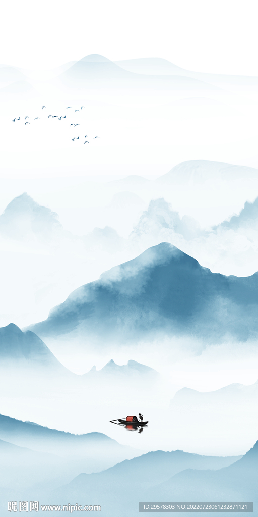 人气 现代山水玄关 Tif分层