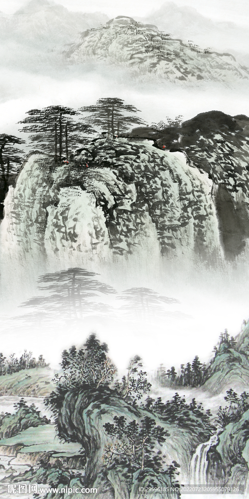 新款 简约玄关山水 Tif分层