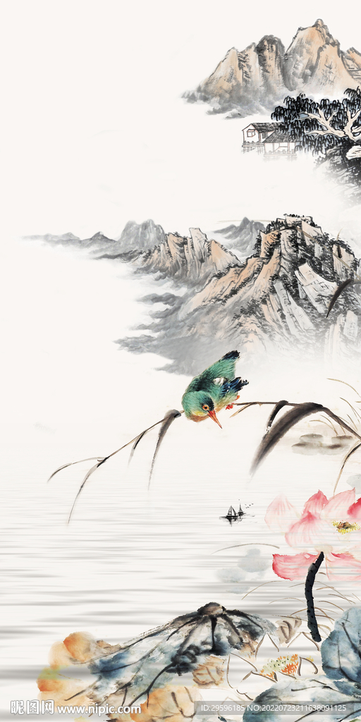 最新 大气玄关山水 Tif分层