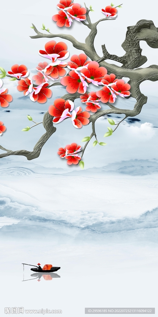 高端 大气玄关山水 Tif分层