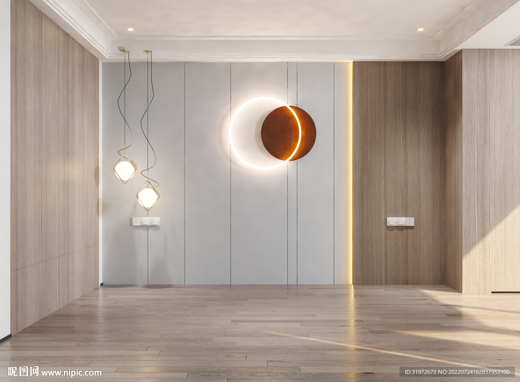 现代卧室背景墙