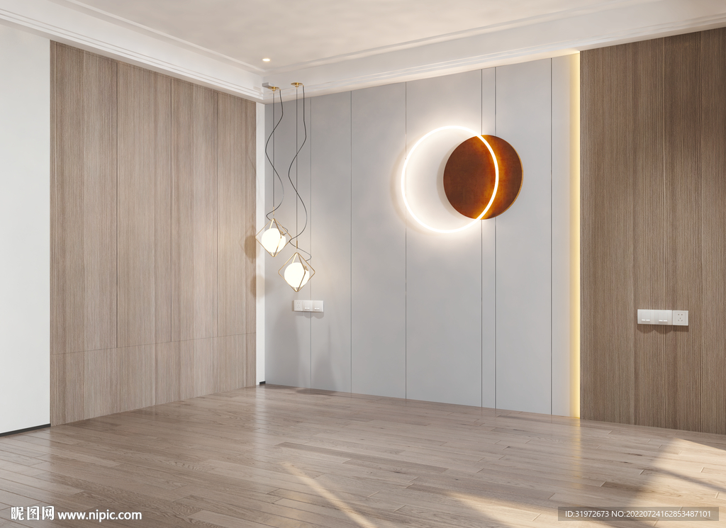 现代卧室空场景