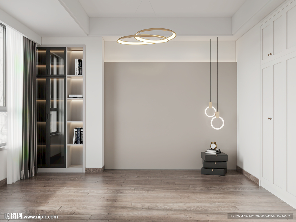 现代轻奢卧室背景墙