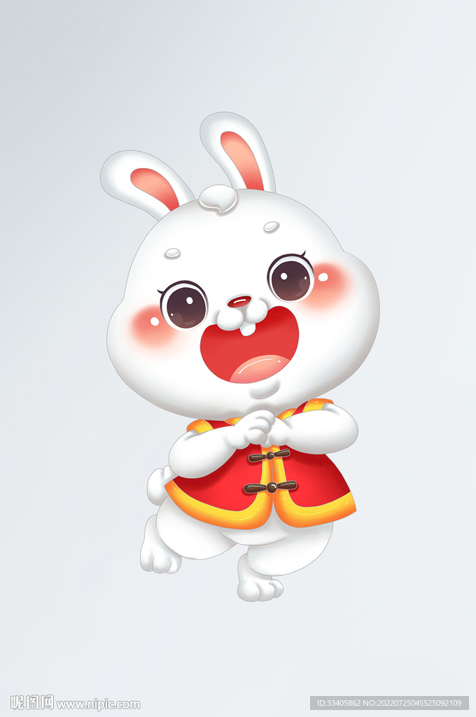 卡通喜庆卯兔年新年迎新春节日兔