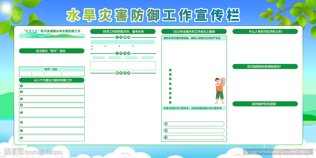 水旱灾害防御工作宣传栏