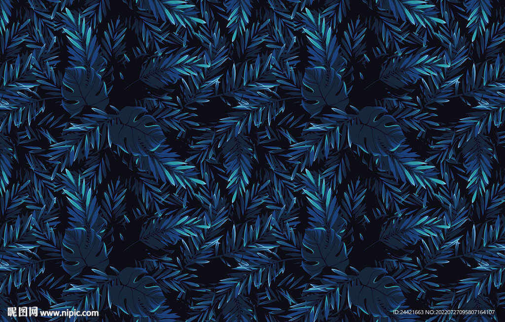 大牌 叶子 蓝色