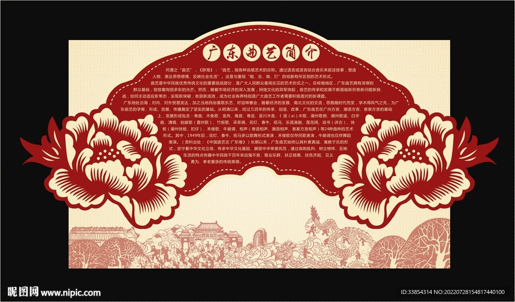 广东曲艺简介展板