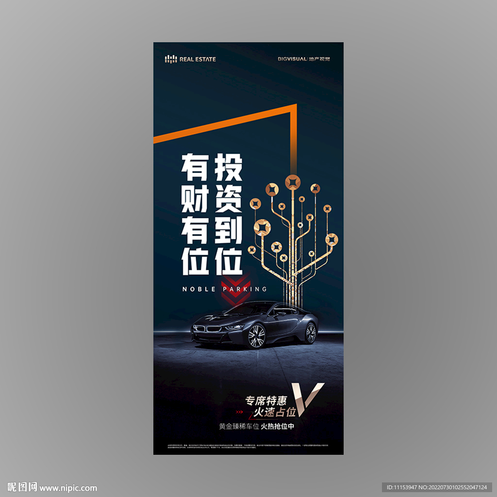 车位投资海报