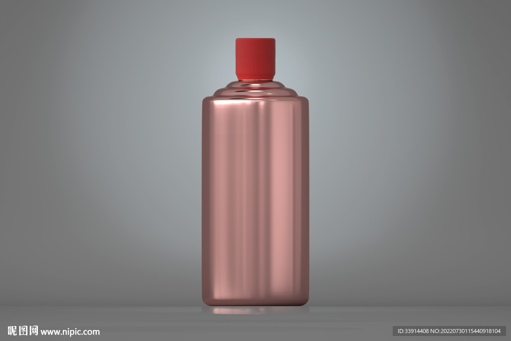 玫红色瓶子样机