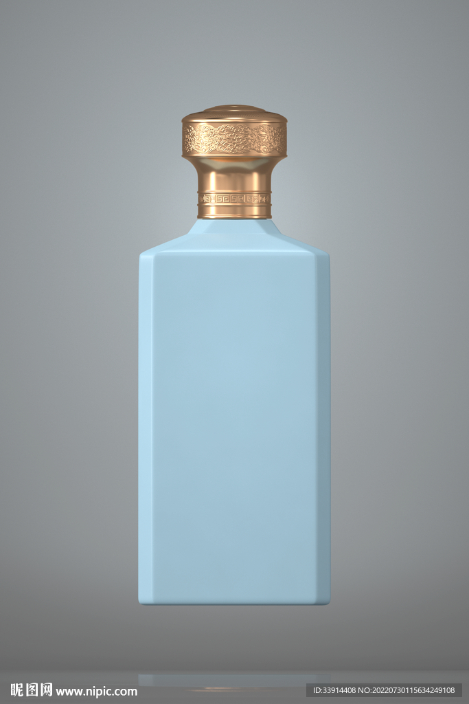 天青色瓶子样机