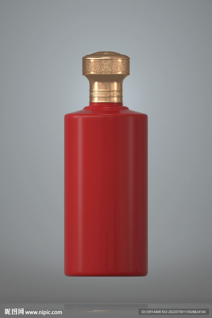 红色瓶子样机