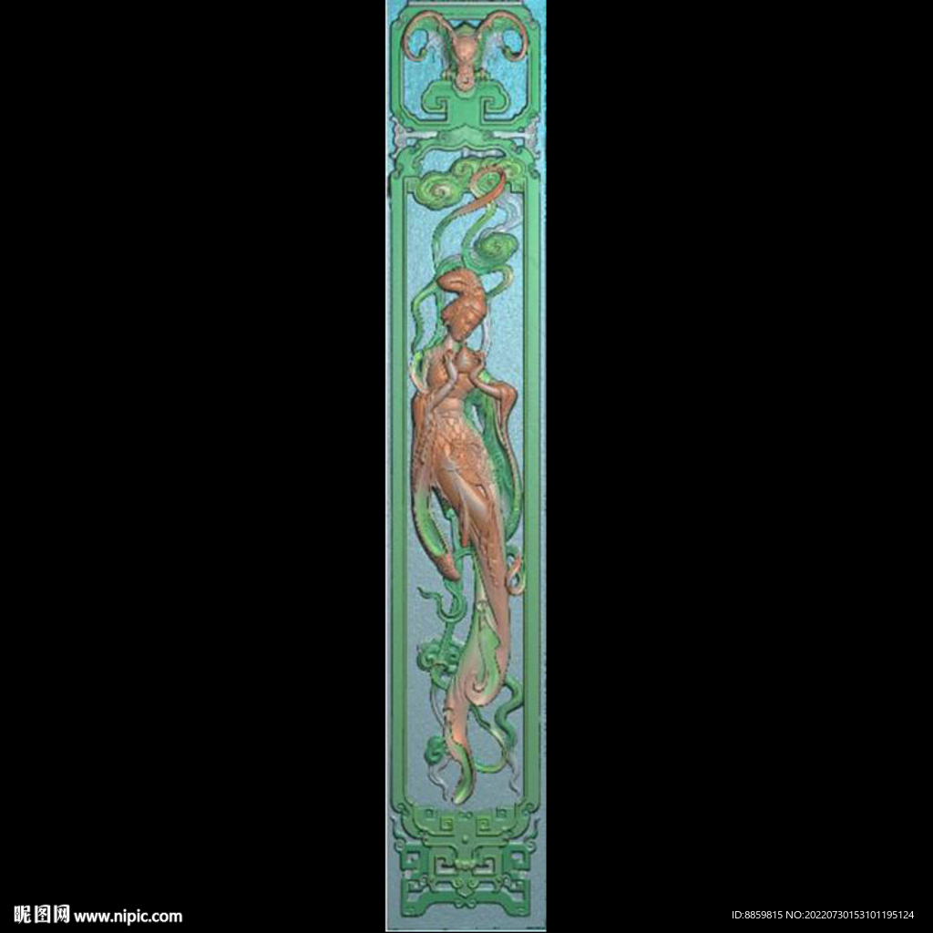 精雕图扫描古建寺庙精雕图人物 