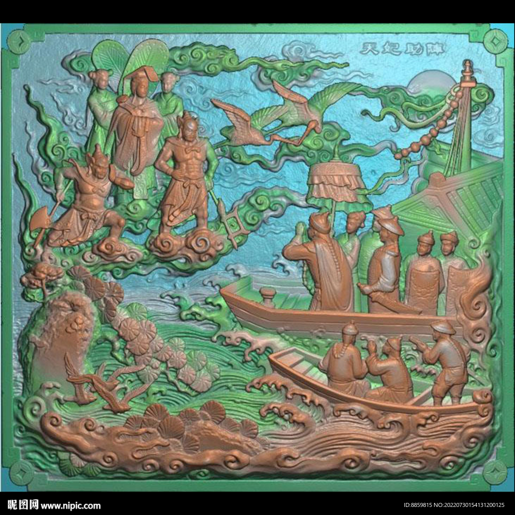 精雕图扫描古建寺庙精雕图人物