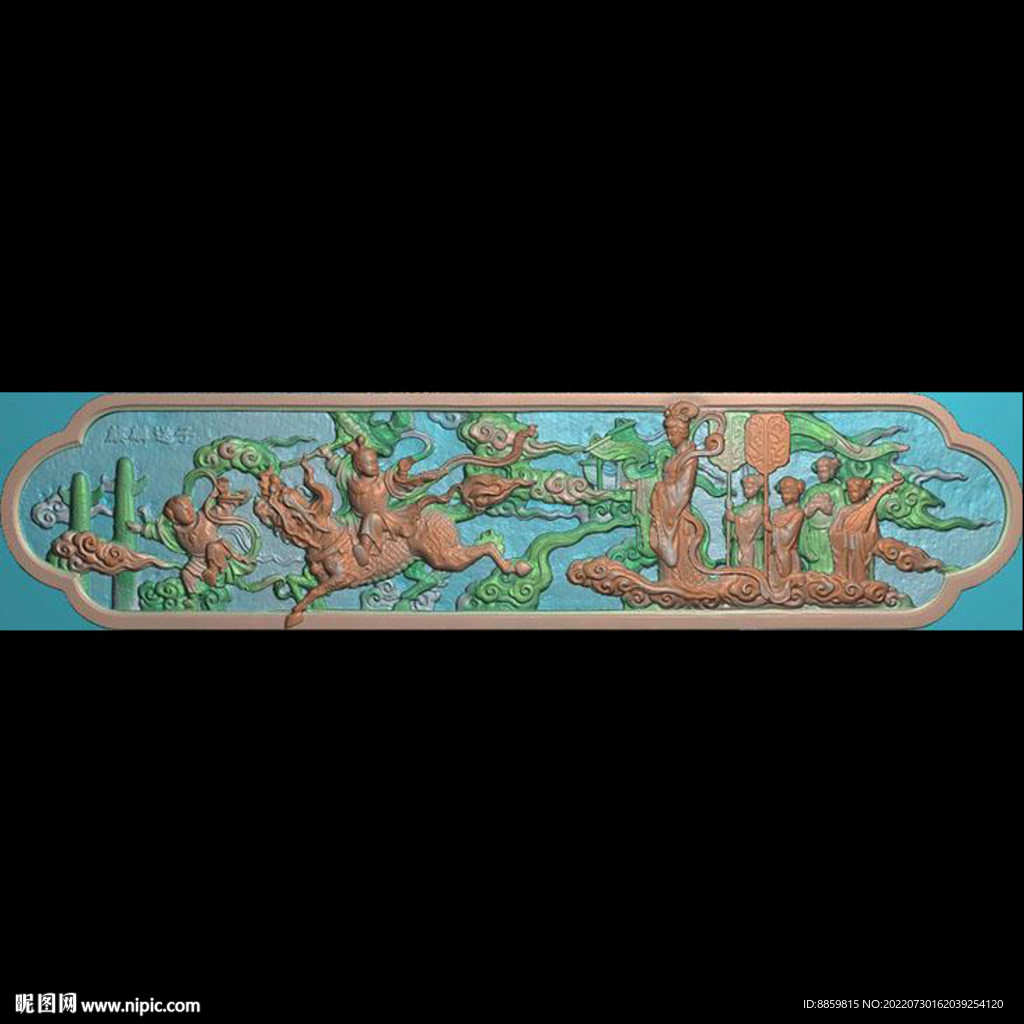 精雕图扫描古建寺庙 人物