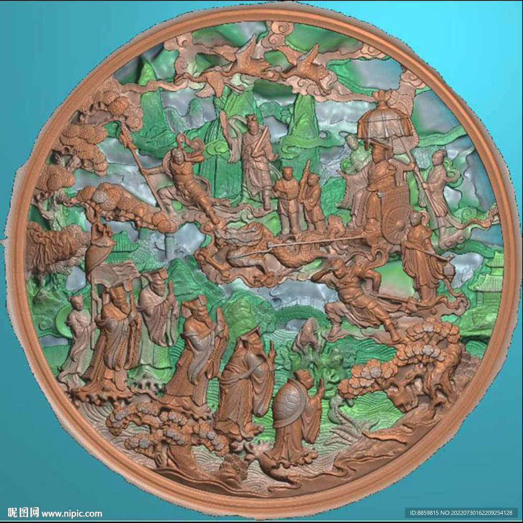 精雕图扫描古建寺庙 人物