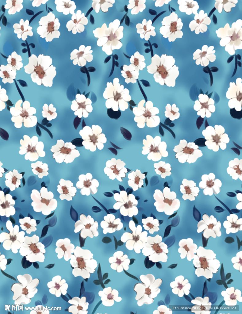 手绘 花朵 大牌