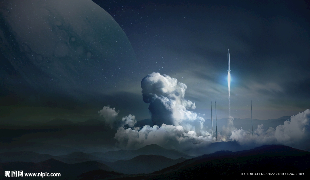 航天航空火箭宇宙飞船海报