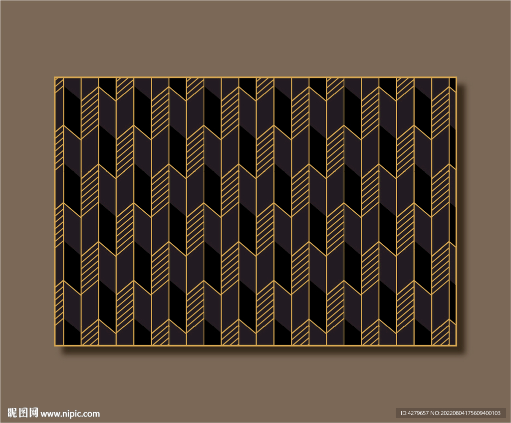 中式屏风玄关花纹