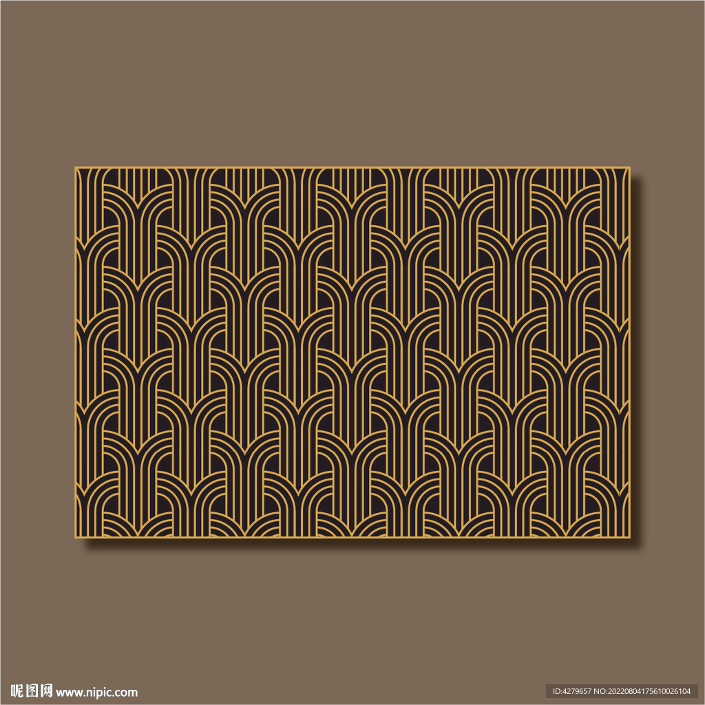 中式屏风玄关花纹