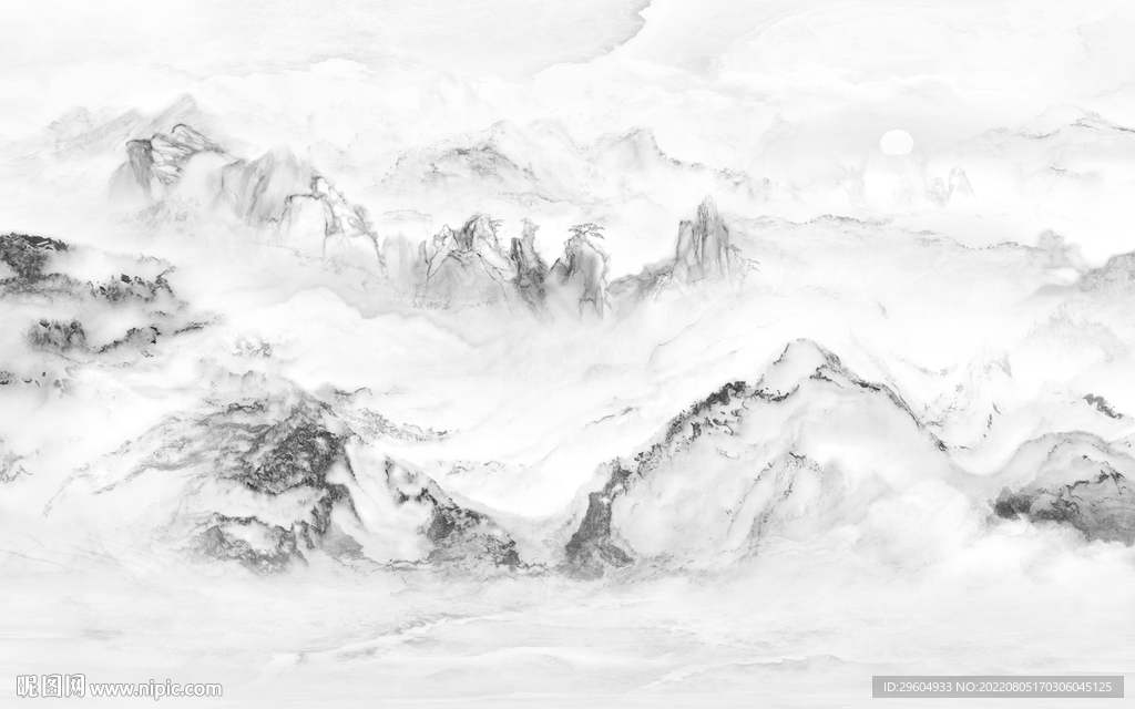 石纹灰色背景山水 tif分层