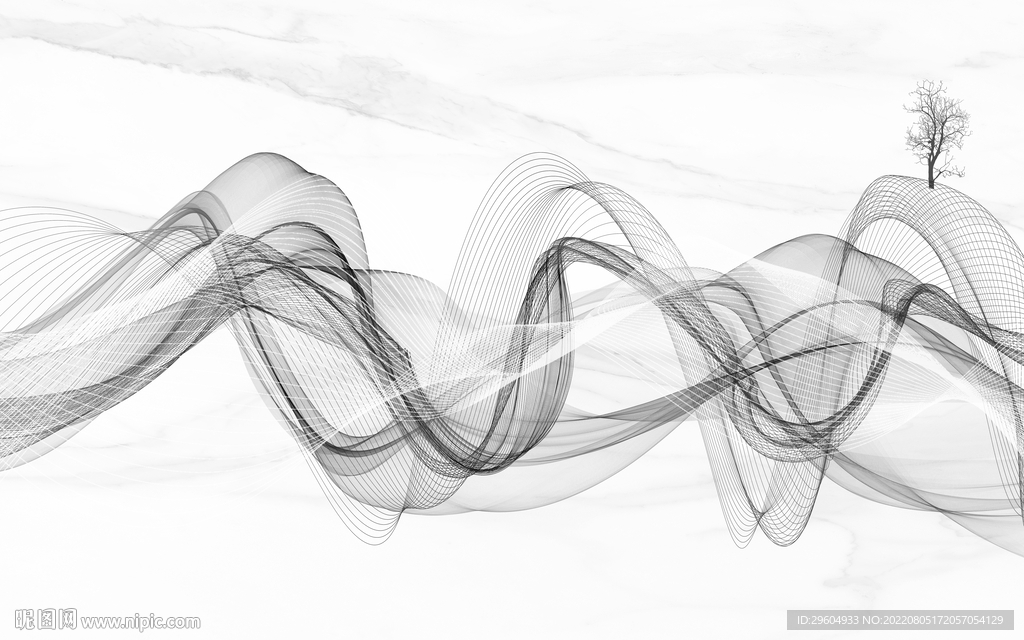 线条灰色背景画 tif分层