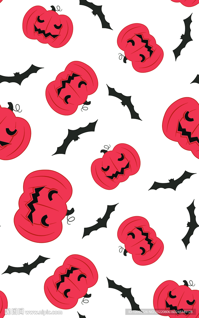 万圣节南瓜数码印花