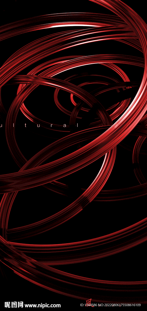 红色线条背景