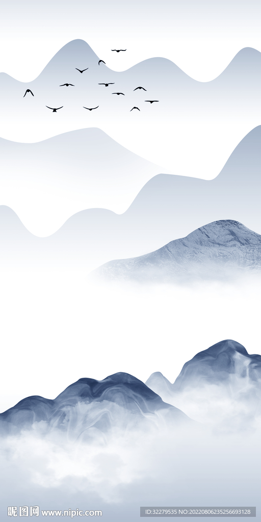 新中式意境最新玄关 Tif分层