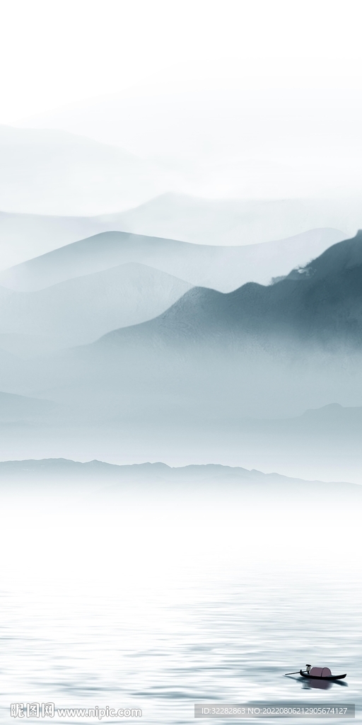 高清简约山水玄关 Tif分层