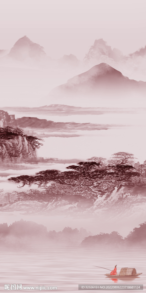 新品高端山水玄关 Tif分层