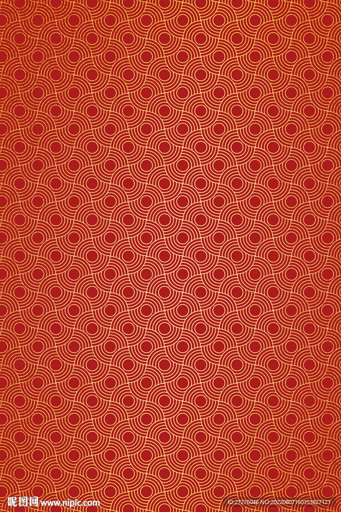 红色喜庆花纹锦鲤底纹背景