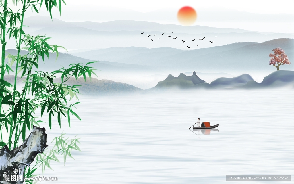 意境现代高端山水 TIF分层