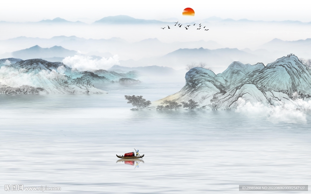 高档 现代高端山水 TIF分层