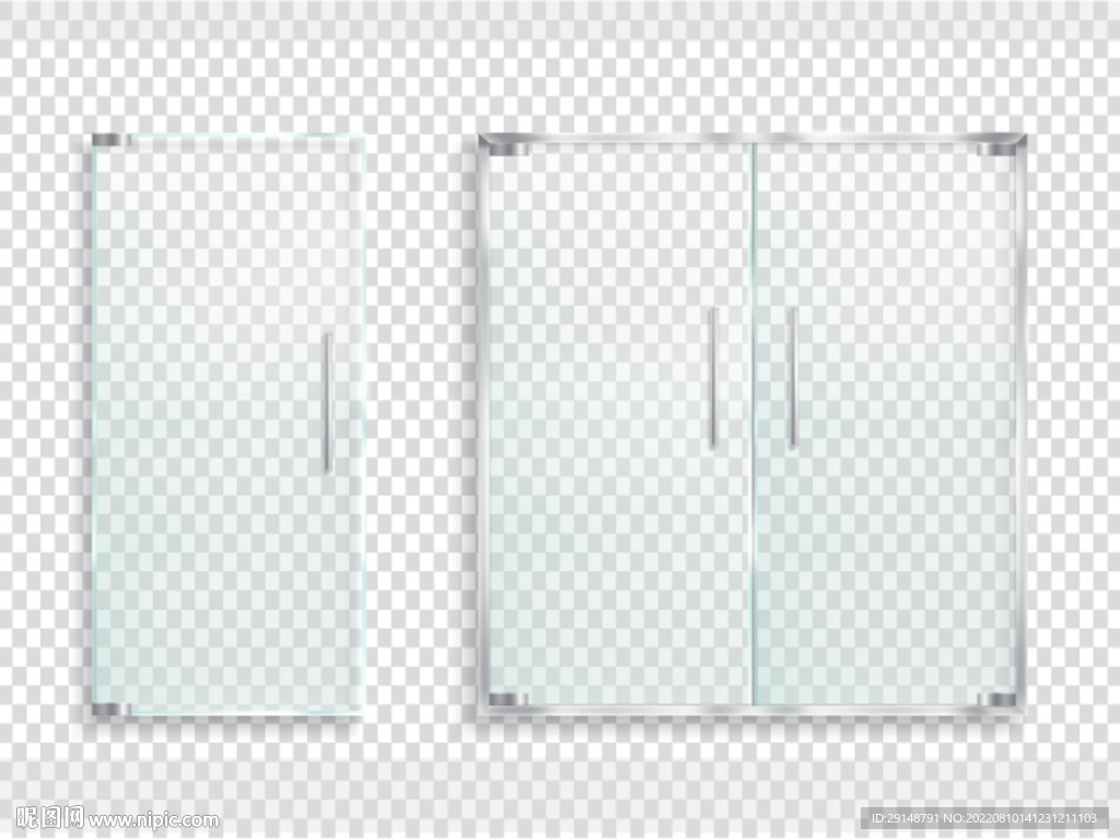 玻璃窗门素材分层