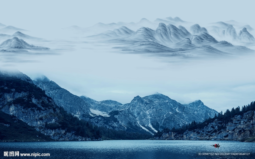 高档别墅新山水画 TIf分层