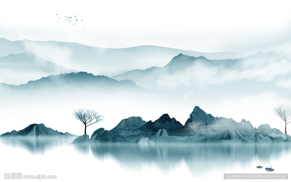 人气新意境山水画 Tif分层