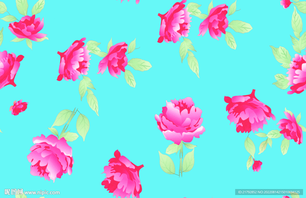 大花 数码印花图片 大牌