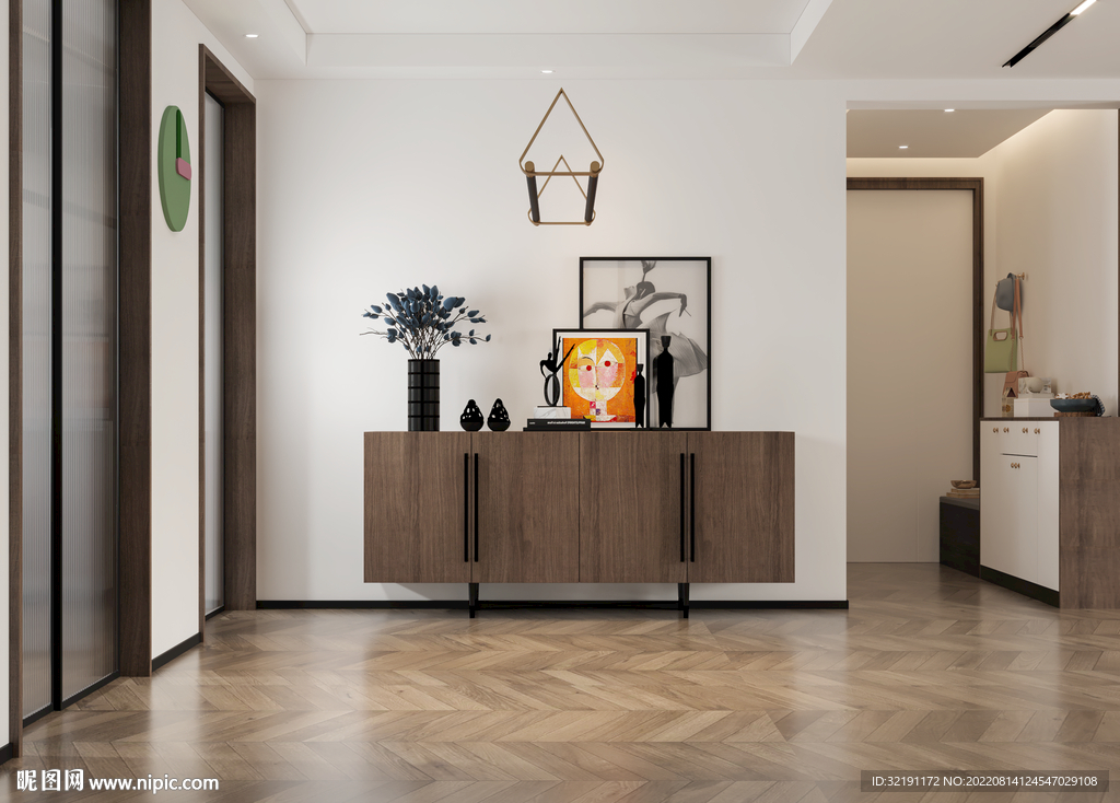 极简餐厅背景墙