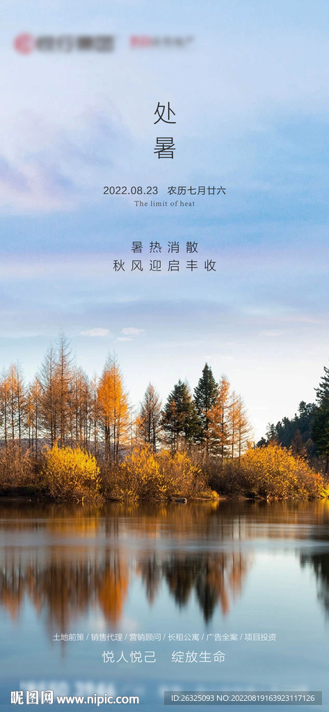 地产处暑微信单图